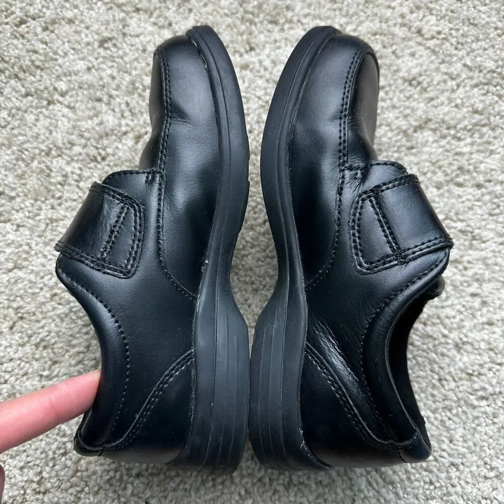 Hush Puppies Black Leather Dress Shoes Youth Size 13.5 W